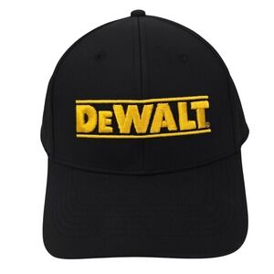 DeWALT Performance Trucker Hat OSFM Black Yellow Logo Laser Perforated Cap NEW